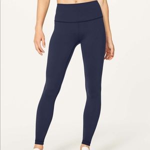 lululemon navy wunder train high rise tight 28”